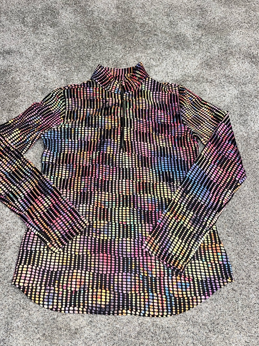 SnoSkins 1/4 Zip Base Layer High Neck Top Size S EUC Ski